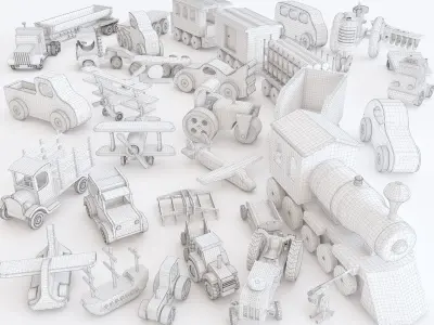 Wooden toy vol 07 3D model
