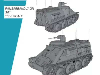 Pansarbandvagn 301 Foersvarsmakten NATO 3D print model