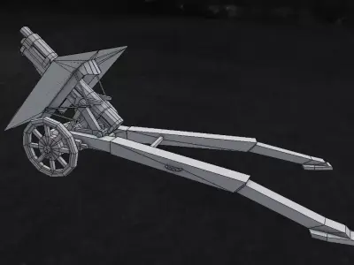 Howitzer Obice da 75  3D model