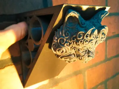 Decorative cat face 3D print model