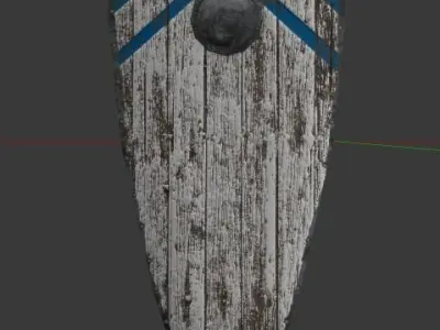 Low Poly Kite Shield Low-poly 3D model