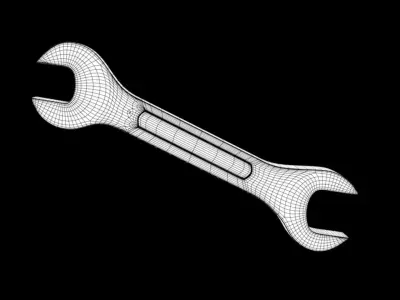 Wrench Low-poly 3D model buy