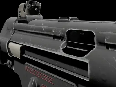 mp5a5 weapon Free low-poly 3D model
