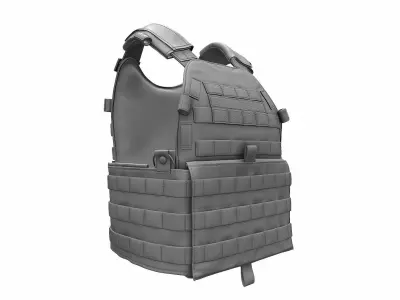 Military Bulletproof Plate Carrier Vest LBT 6094 - High Poly 3D model