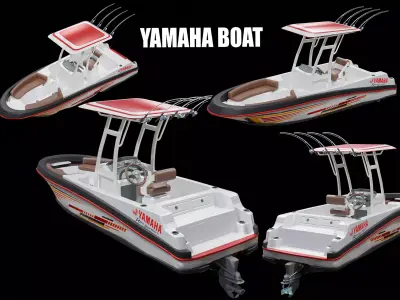 Yamaha Boat Low-poly 3D model