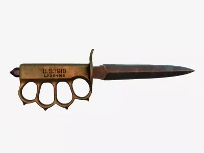 US Mark I Trench Knife Low-poly 3D model