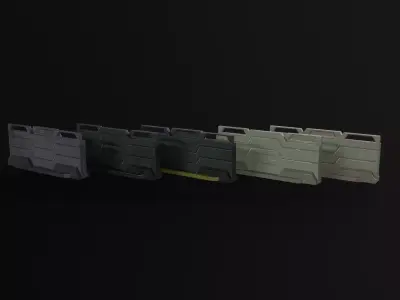 Militarry Barricade PBR Low-poly 3D model