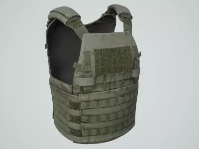 Tactical Plate Carrier 01 Low-poly 3D model