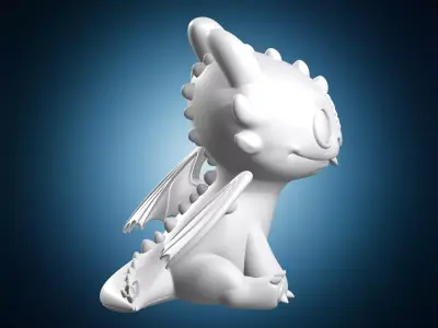 Light Fury Dragon 3D print model buy