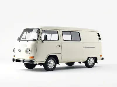 Classic Camper Van D Model Pack Low-poly 3D model