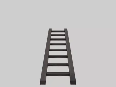 Wooden Ladder Free low-poly 3D model