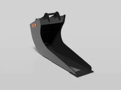 JST Nordic Line 20-25 Ton Clay Bucket with angled sides Low-poly 3D model