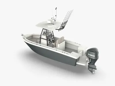 6 Meter Fishing Hard Top Boat  3D model