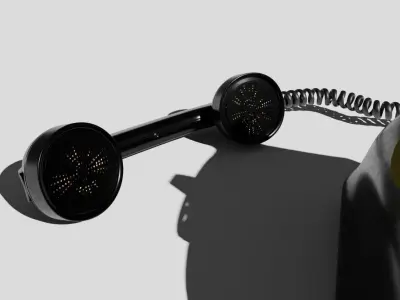 Telephone vintage Low-poly 3D model