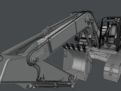 Excavator Deere 180G  3D model