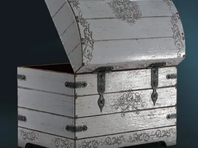 Chest wooden 3D model