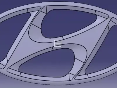 Logo hyundai Free 3D model