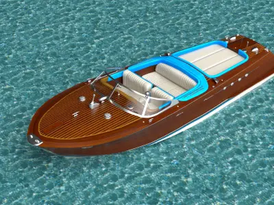 Riva Aquarama Low-poly 3D model
