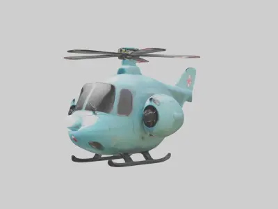 Cartoon Helicopter model 3D model