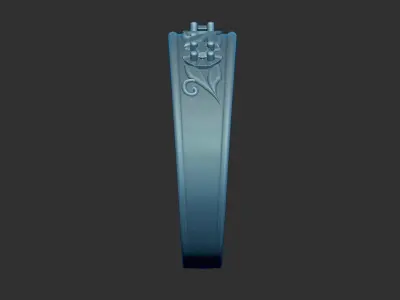 Vintage Style Scroll and Illusion Setting Ring 3d Model 3D print model