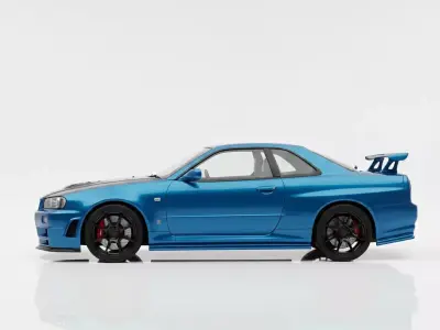 Nissan Skyline GT-R R34 S-Tune Inspired Low-poly 3D model