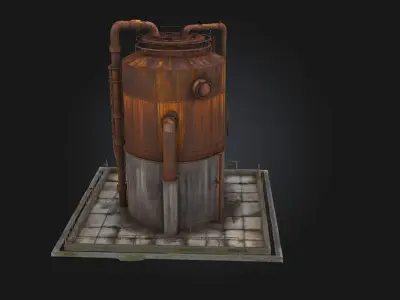Rusty Silo  Weathered Giant of the Farmland 3D model