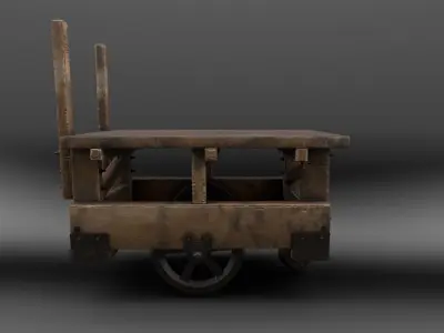 Vintage Factory Cart 3D model