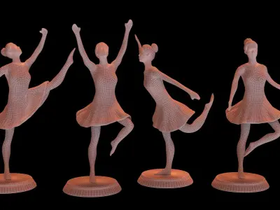 Dance decorative sculpture 3D print model