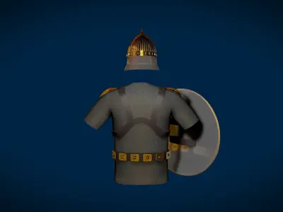 ARMOR knight with shield and helmet 3D model