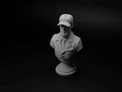 Truck Driver Bust Chess 3D print model purchase