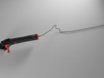 generic angle grinder Low-poly 3D model