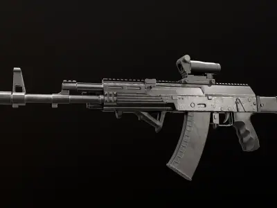 AK-12  Low-poly 3D model