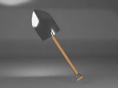 Shovel Low-poly 3D model