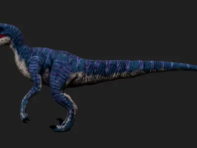 Velociraptor Low-poly 3D model order