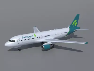 Airbus A320 Aer Lingus Free 3D model