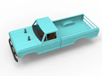 Top part of Mud truck Scale 1 to 25 3D print model