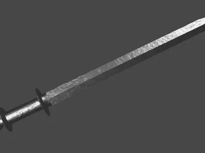 Gladius sword with Khora handle Low-poly 3D model