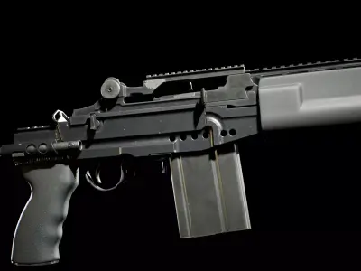PBR - M14 EBR Rifle  - Game-Ready 3D Asset Low-poly 3D model
