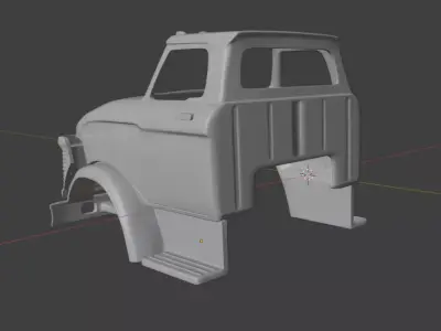 1966 Ford N600 truck cab 3D print model