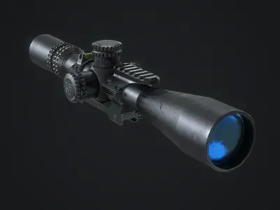 Sniper Scope Nightforce NXS 3 5x15x56 Low-poly 3D model