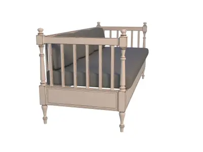 Antique Swedish Sofa 2 3D model