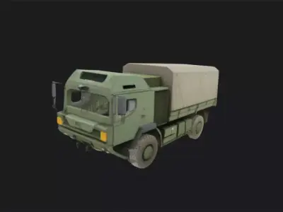 Military Cargo Truck 3D Model 3D model V3