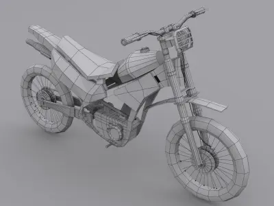 dirt bike  Low-poly 3D model