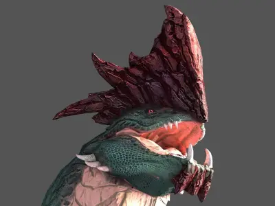 Green Dragon Low-poly 3D model