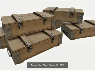 Ammunition Wood Crates 3D Model Pack