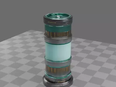 Sci-Fi Reactor Core Cylinder 3D model