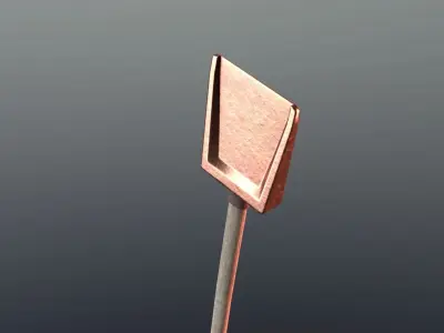 Shovel - Copper Low-poly 3D model