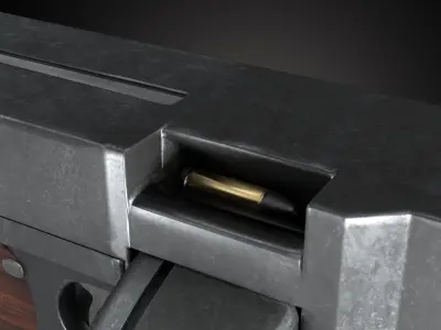 Thompson Submachine Gun Low-poly   Low-poly 3D model