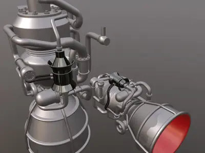 Rocket Engine Thrusters 3D model
