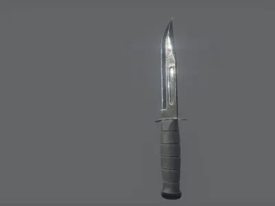 Military K-Bar Knife Army Knives Low-poly 3D model